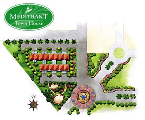 meditrant town house site plan